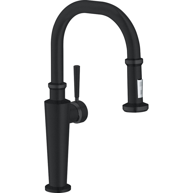 Franke Absinthe Franke Satin Nickel 1-Handle Deck Mount High-Arc Handle Kitchen Faucet