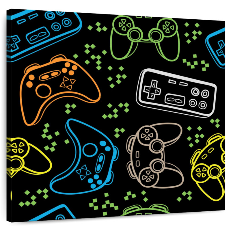 Motif de joysticks de jeu vidéo Senne, H 10 po x l 10 po