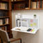 29.9" Modern Simple Multifunctional Wall Mounted Floating Foldable Table Desk Cabinet-699690803