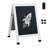 Magnetic A-Frame Chalkboard Sign - Double-Sided Chalk Sandwich Board Sidewalk Sign - 30" X 20" - White