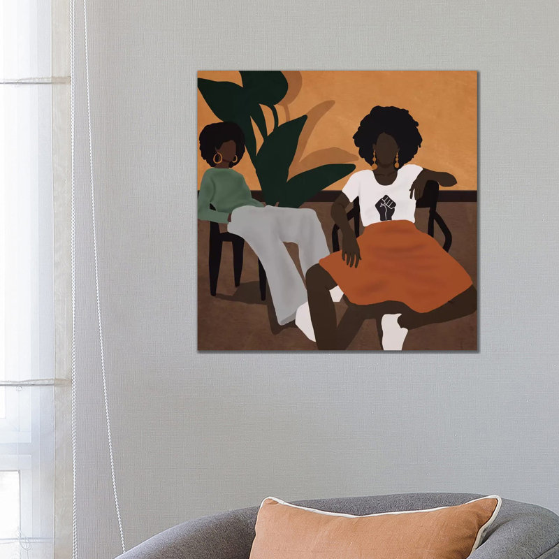 Tired Girls by Sarah Dahir - Print on Canvas, 45.72 cm H x 45.72 cm W x 1.91 cm D, No Framed