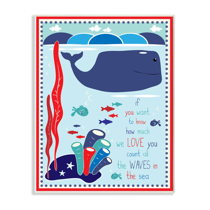 Plaque murale baleine dans l'océan Burkett