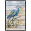 Panneau rétro en bois bleu héron plage moderne-92187164-92187161