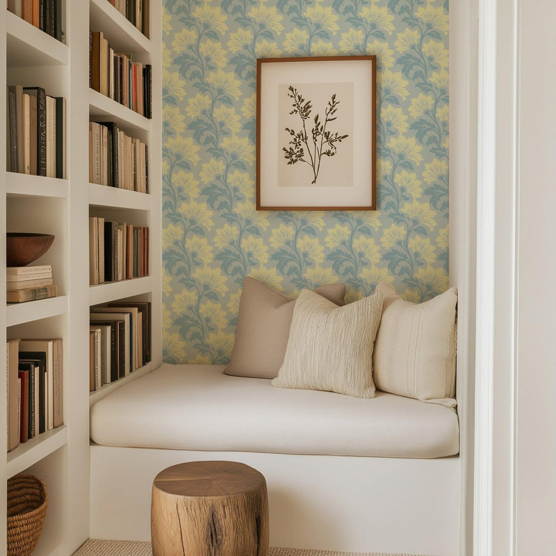 Wildflower - Botanical Wallpaper, Forest Shade, Premium Paper