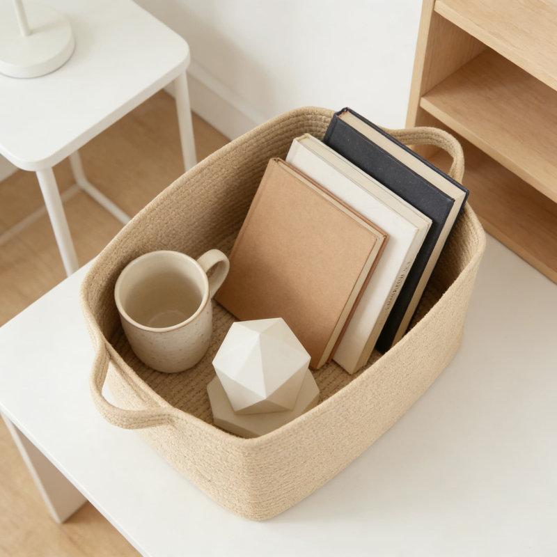 Large Woven Storage Basket For Blankets, Toys, And Laundry, Multi-Purpose Organizer Bin With Handles For Living Room, Bedroom, Or Nursery