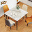 Fung Marble Top Metal Base Dining Table-1382712610