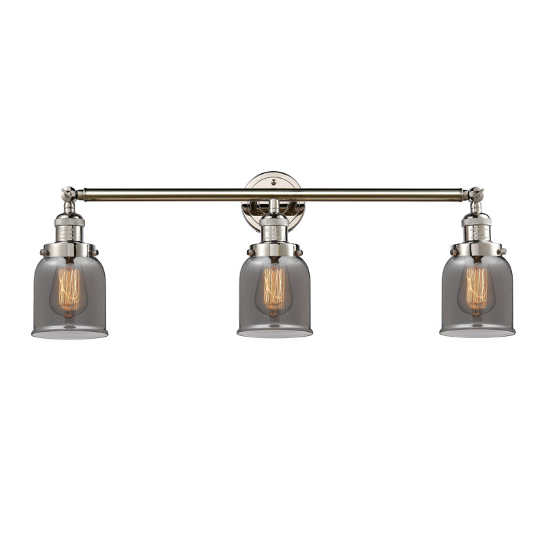 Aponte 3 - Light Dimmable Vanity Light, 60 Watt Vintage Incandescent Bulb, Plated Smoked, Antique Copper