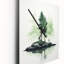 Pine Tree Island, aquarelle minimaliste vert tendre - paysage abstrait horloges murales-99635072