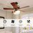 Brunman 52'' Ceiling Fan with Light Kit