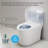 Compact One Piece Toilet For Small Bathroom, Round Modern Skirted Toilet With Soft Close Seat, Space Saving, 12'' Rough-In, High Efficiency Dual Flush 0.8/1.28 Gpf And Map Score 1000G