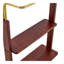 Portemanteau en acier inoxydable doré, portemanteaux en bois de couleur noyer double, hauteur de 68,9 pouces