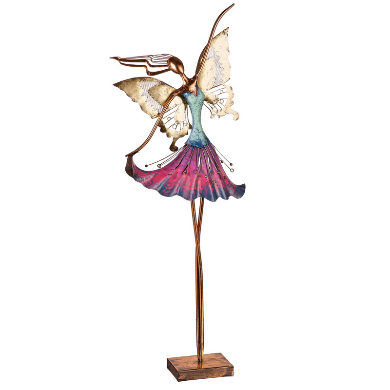 Piquet de jardin féerique surdimensionné en bronze