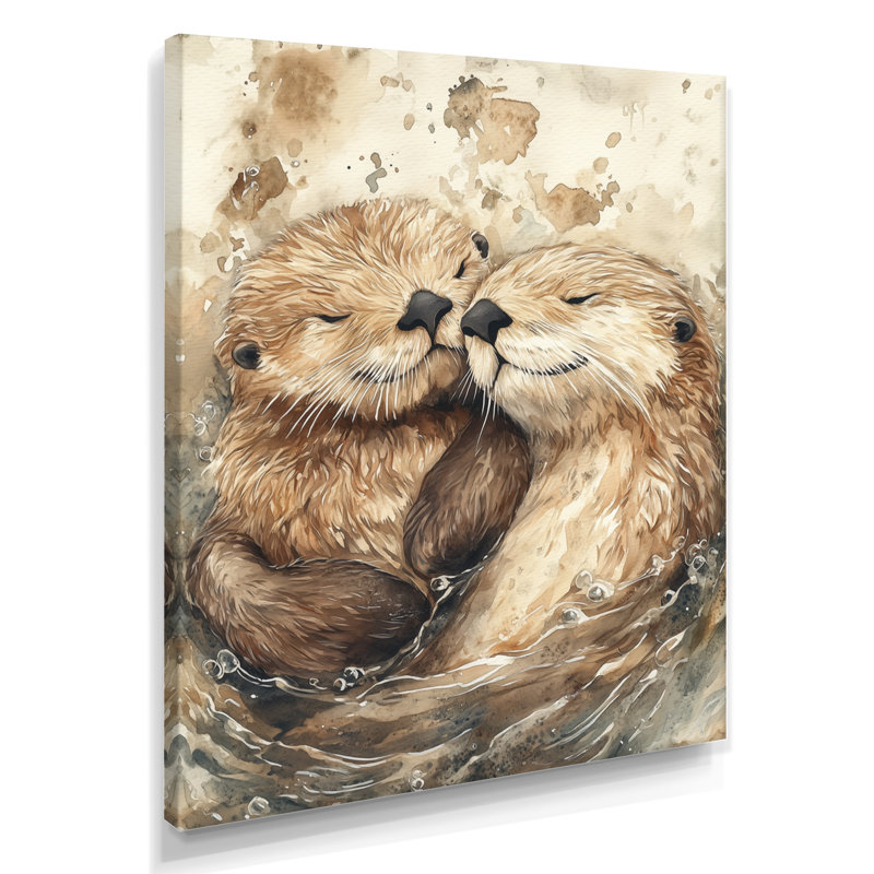 Tableau encadré représentant un animal brun, 32" H x 24" W, Toile tendue