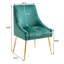 Chaise d'appoint rembourrée en velours Breionna-1128273205