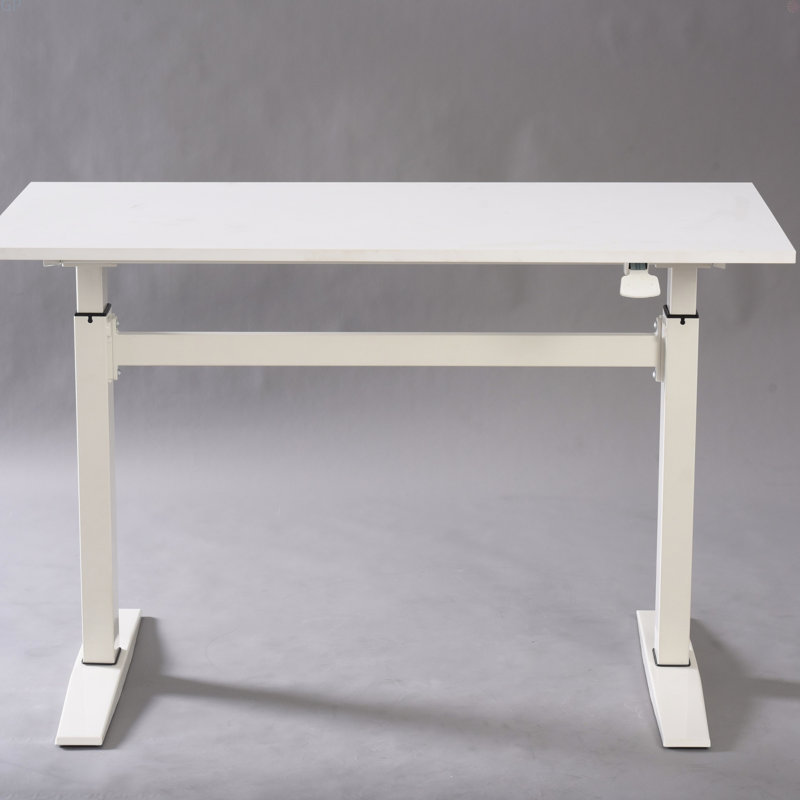 47" Tech Desk Standing And Adjustable Desk In White
