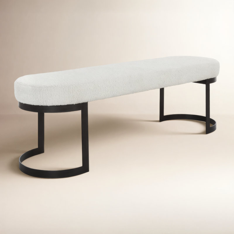 Banc rembourré April, Noir