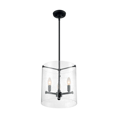 Luminaire suspendu cylindrique unique à 3 lumières Weccacoe