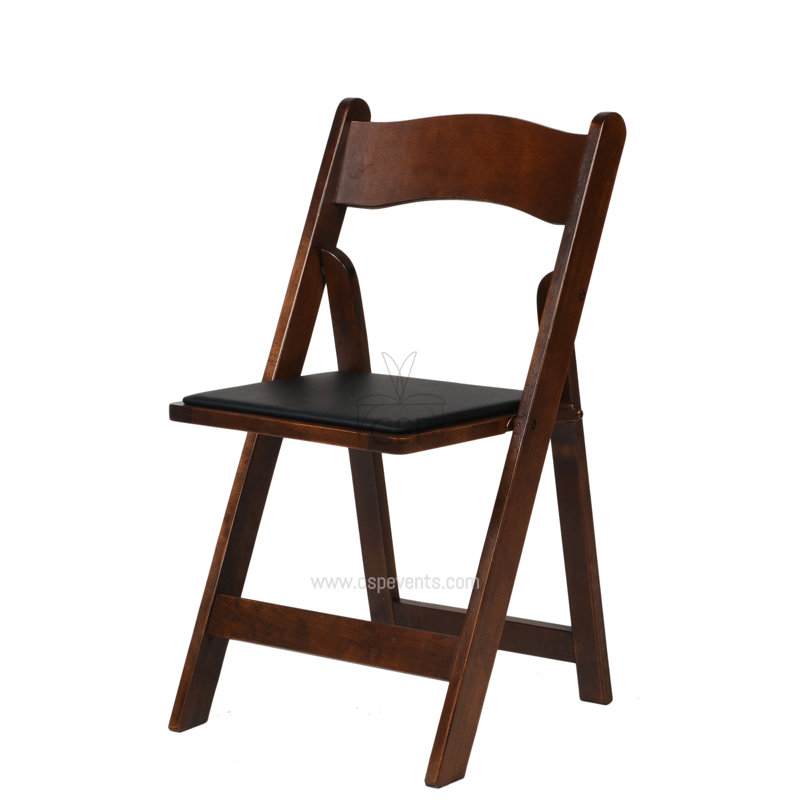 Chaises rembourrées pliantes avec sac de chaise, Brun