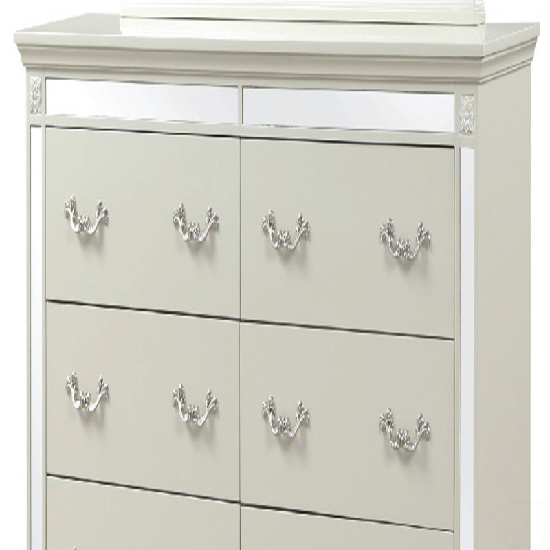 Commode à miroir avec cadre en bois