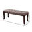 Tufted Bench, Fabric, Brown