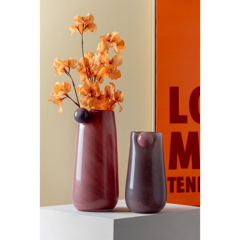 Glass Table Vase, Pink