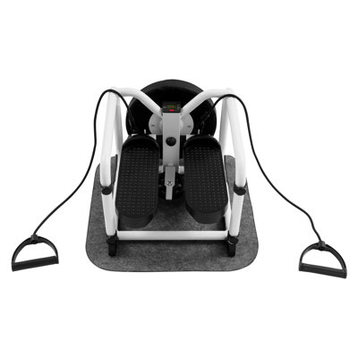 3-in-1 Mini Stepper with Resistance Bands & Twist Seat - Quiet Hydraulic Home Cardio Exercise Machine