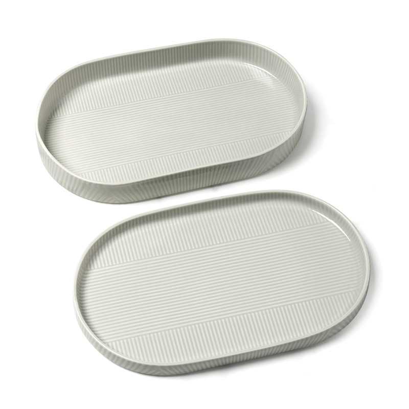 Modulus 2-Piece Serving Set, Nightshade, White