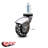 3 Inch Bright Chrome Hooded Polyurethane 3/8 Inch Threaded Stem Caster SCC