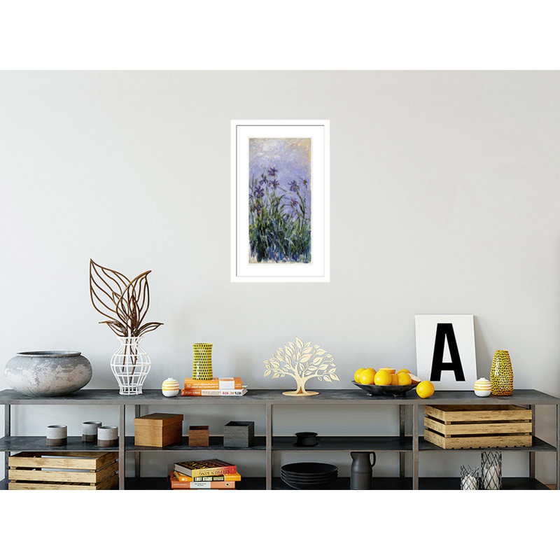 Iris Mauves par Claude Monet, impression giclée sur cadre, H 29,5 po x l 17,87 po
