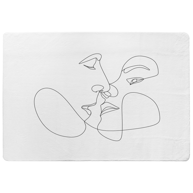 Jahmyia Abstract Shag Area Rug, Rectangle 60 x 110cm