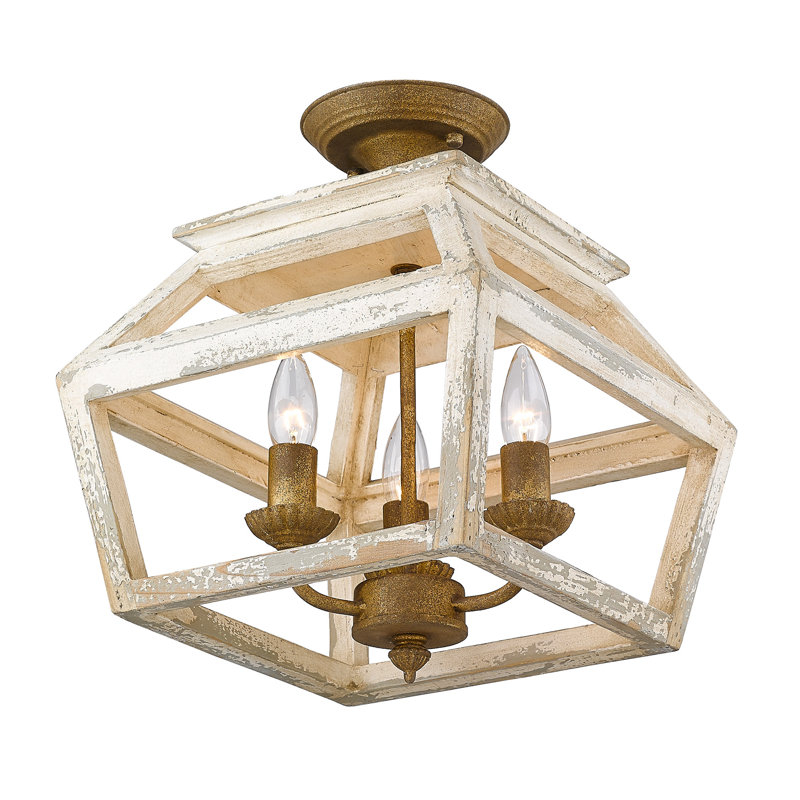 Plafonnier semi-encastré 3 lumières 16,5 po Keynsham