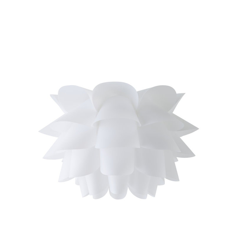 27cm H Plastic Novelty Pendant Shade ( Clip On ) in White
