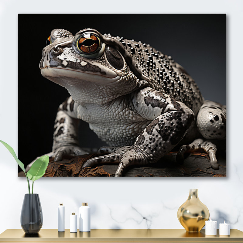 «Frog Portrait I», reproduction d'art sur toile, Toile tendue, H 24 po x l 32 po x P 1 po