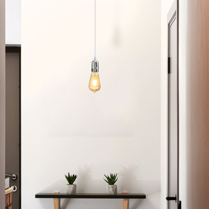 Justinich 1 - Light Chrome Single Pendant, No