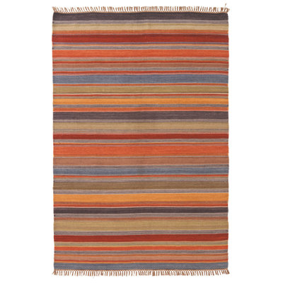 Downen Striped Hand Woven Area Rug