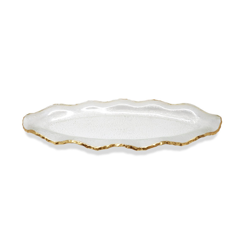 Plateau en verre Berna, H 1,25 po x l 18 po x P 7 po