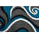 Tapis abstrait turquoise / gris Mccampbell