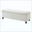 Banc repose-pieds avec rangement, surface bouclée, pieds en bois d'hévéa, capacité de 300 lb-1330924190