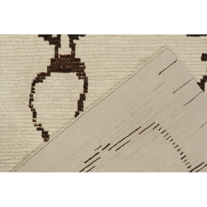 Moroccan Handmade Kilim Wool Geometric Area Rug, Rectangle 10' x 14'