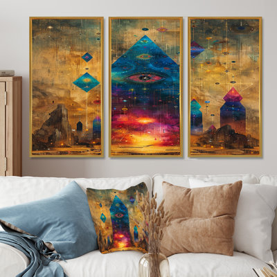 Ensemble de décorations murales Crystal Landscape