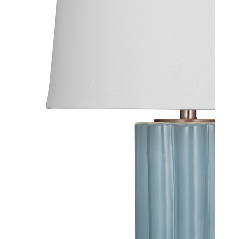 Asher 29" Matte Blue Ceramic Table Lamp