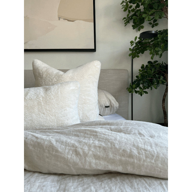 Fur, Pearl, Square 18"H x 18"W