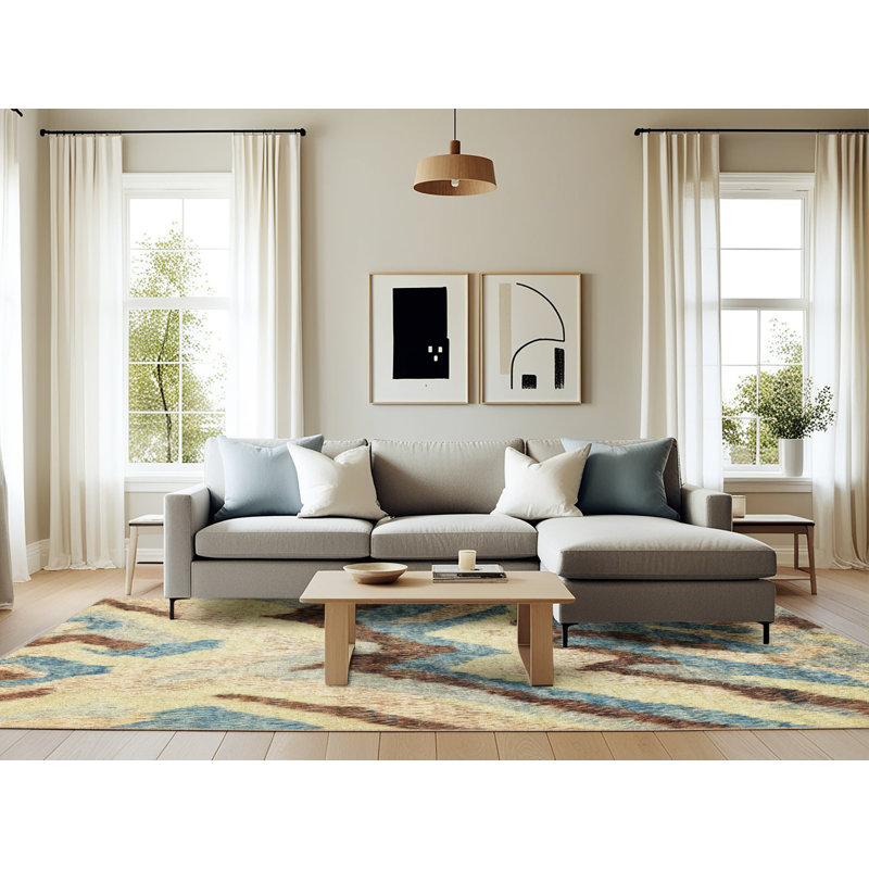 Tapis abstrait moderne 2555, Rectangle 6 pi x 9 pi
