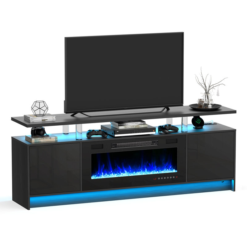 Unfinished with Fireplace Included, Black