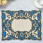 Ensemble de napperons de Noël brodés et perlés rectangulaires avec envers en satin pour une élégante décoration de table de salle à manger