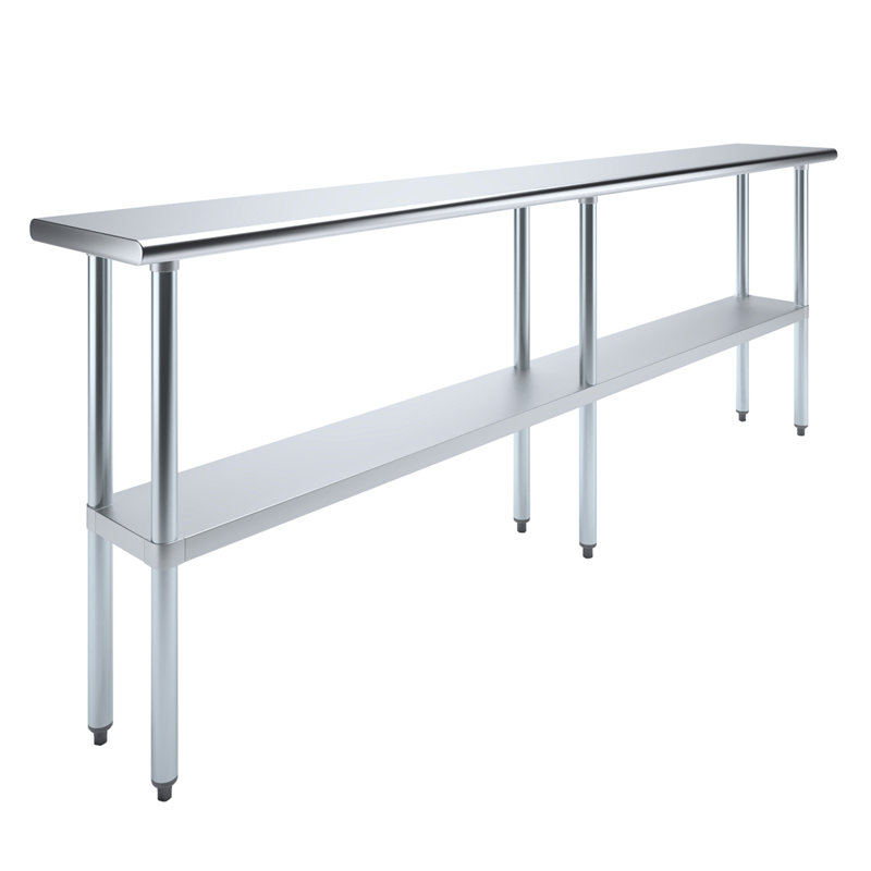 96" Stainless Steel Workbench with Galvanized Undershelf