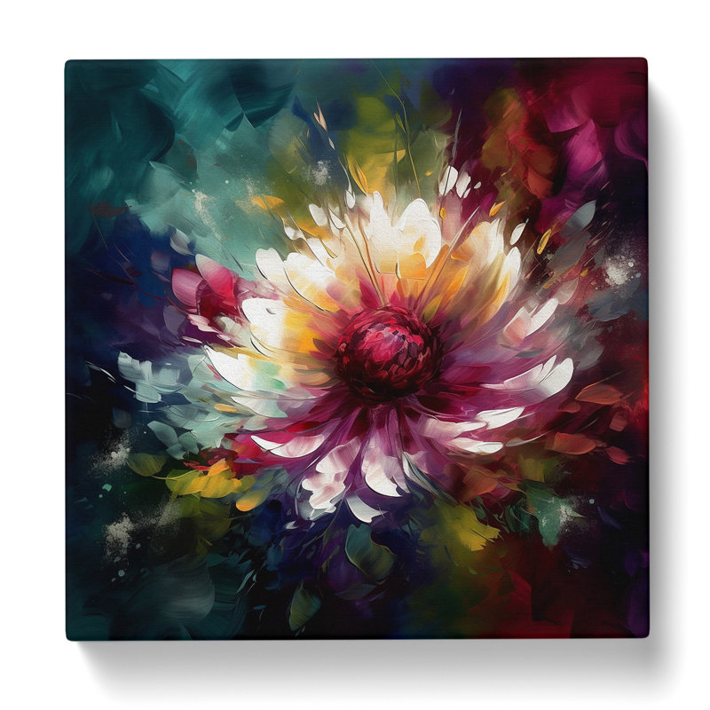 Floral Abstract - No Frame Print, 35cm H x 35cm W x 3cm D