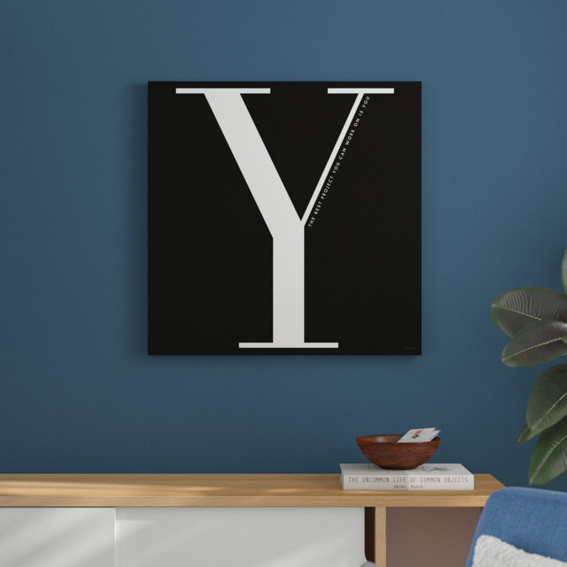Y Is For You by Mercedes Lopez Charro - No Frame Print on Canvas, 76cm H x 76cm W x 3.8cm D