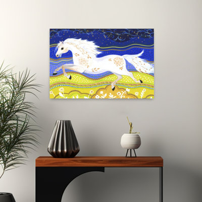 Galloping Gilded Horse by Isabelle Brent - Wrapped Canvas Print