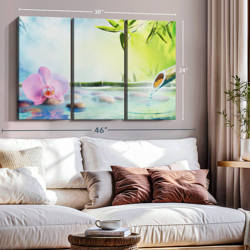 "Orchidée japonaise" sur toile, H 50 po x l 32 po x P 1 po